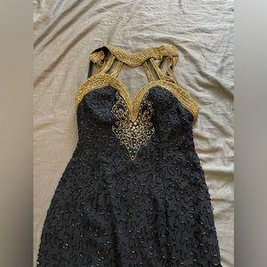Creative Creations black gold dress  size 8